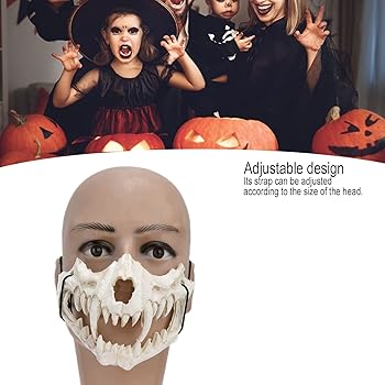 ホラーマスク　ハロウィン　歯　ハーフ　仮面　お面　大人　子供　仮装　コスプレ ホラーマスク ハロウィン 歯 ハーフ 仮面 お面 大人 子供 仮装